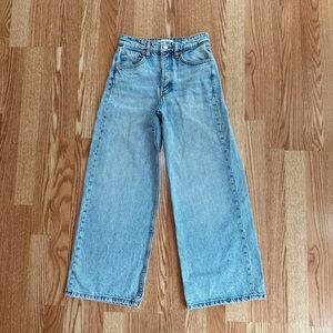 Zara light wash wide leg jeans